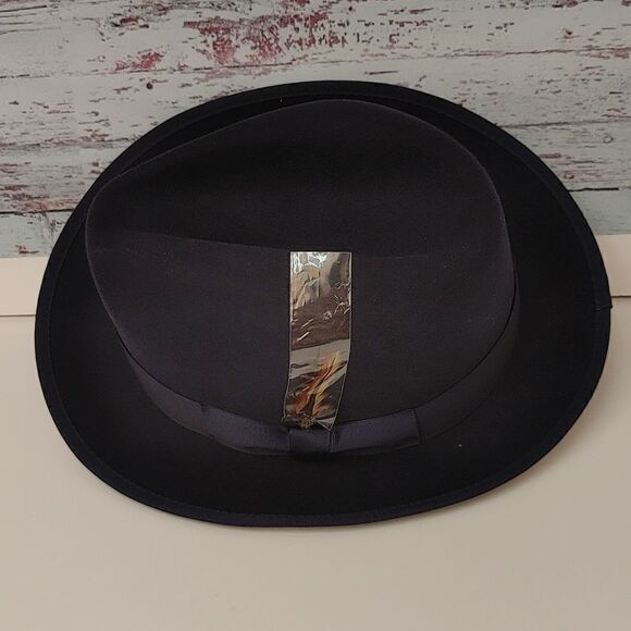 MEN'S MONTIQUE 2 1/4" BRIM 100% WOOL FELT WHITE BOTTOM FEDORA HAT. H79 - Picture 6 of 8